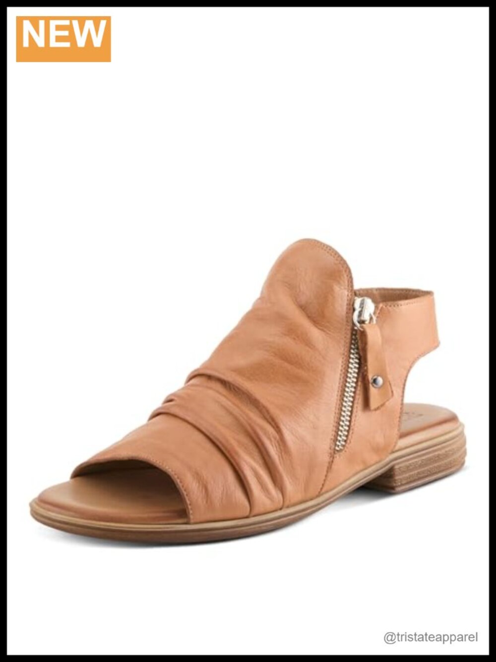 Spring Step Jalaya Leather Heeled Sandals with Ankle Strap and Zip